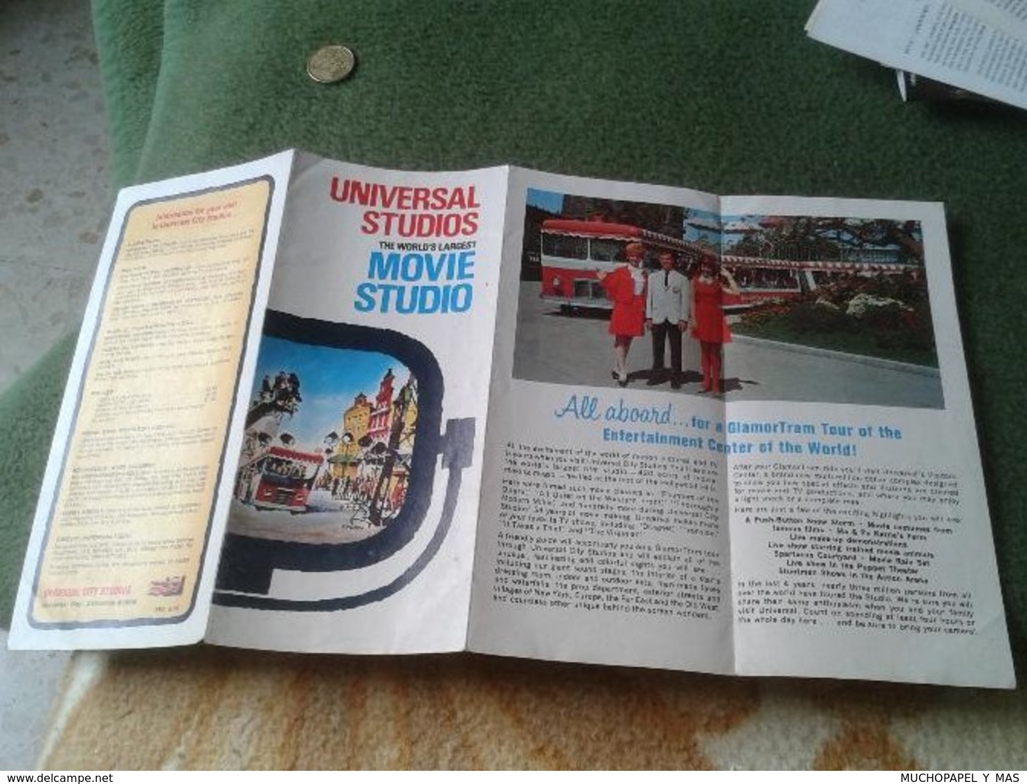 GUIDE DOCUMENT GUÍA FOLLETO LIBRITO PARA VISITAR VISITA UNIVERSAL STUDIOS THE WORLD'S LARGEST MOVIE STUDIO CINE INGLÉS - Publicidad