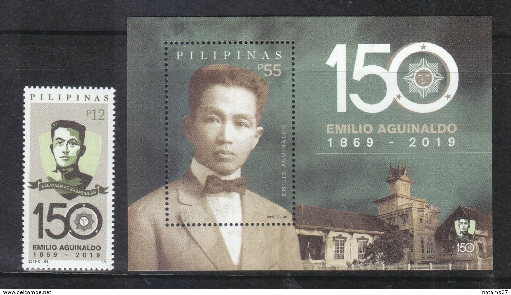 Filippine Philippines Philippinen Pilipinas 2019 Aguinaldo 150th Birth Anniversary Single + SS - MNH** (see Photo) - Filippine