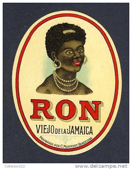 Etiquette De Liqueur: Rhum Viejo De Jamaica. Decoupee (9 X 12 Cms) (Ref.65523) - Rhum