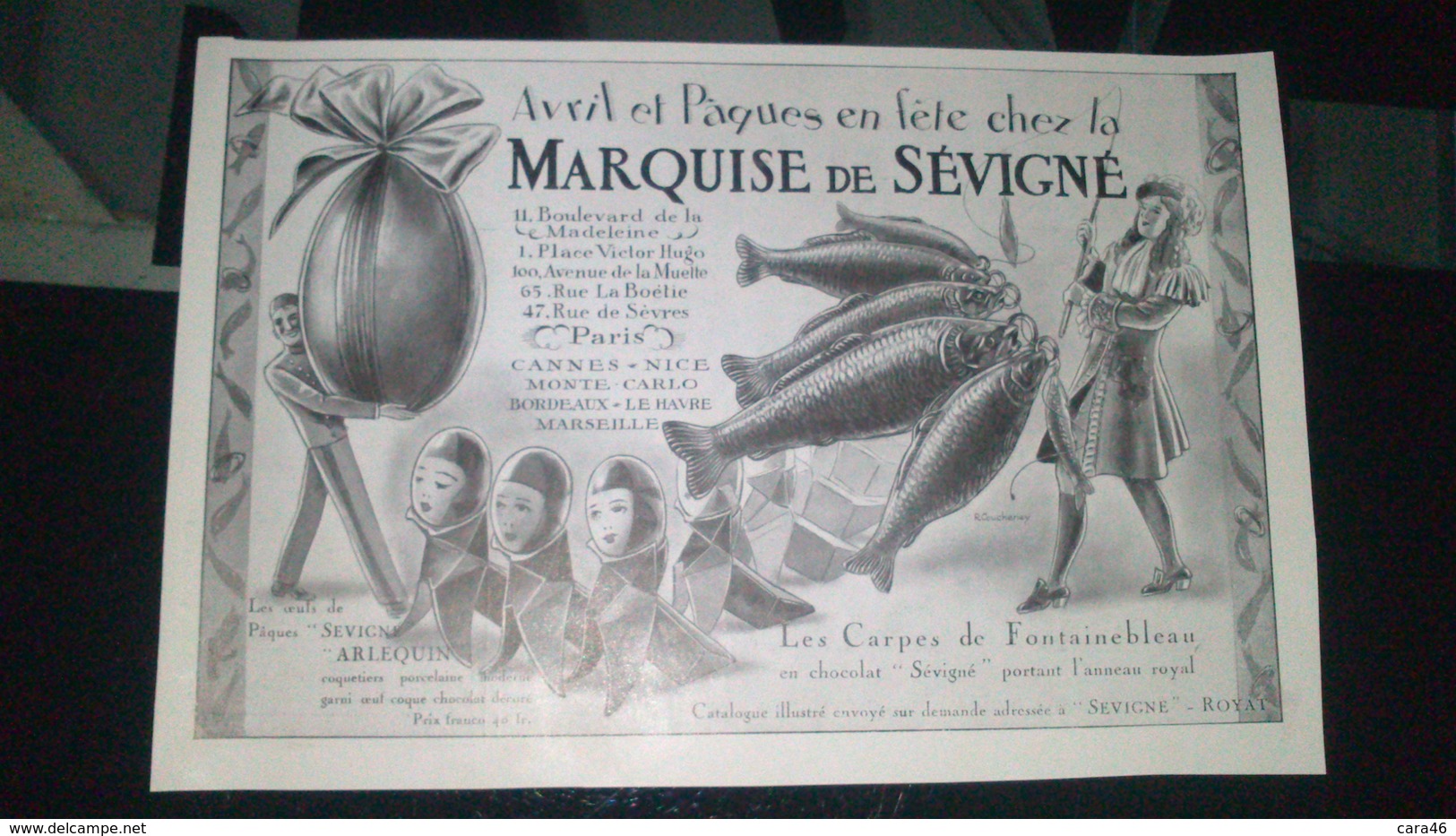 Affiche - Publicité -  Avril Et PAQUES En Fête Chez La MARQUISE De SEVIGNE............ - Publicités