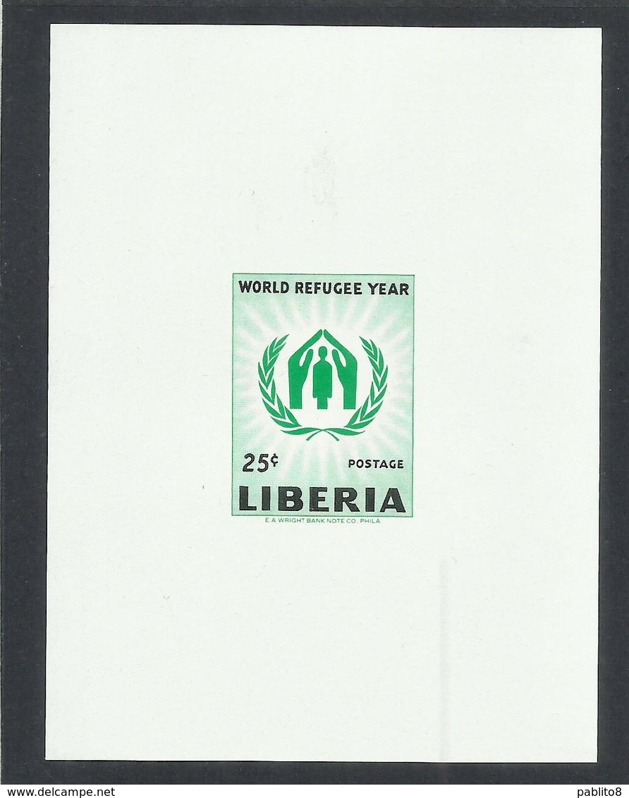 LIBERIA 1960  REFUGEE YEAR ANNO DEL RIFUGIATO SAGGIO ESSAY PROVA DI STAMPA FOGLIETTO SHEET FEUILLET MNH - Liberia