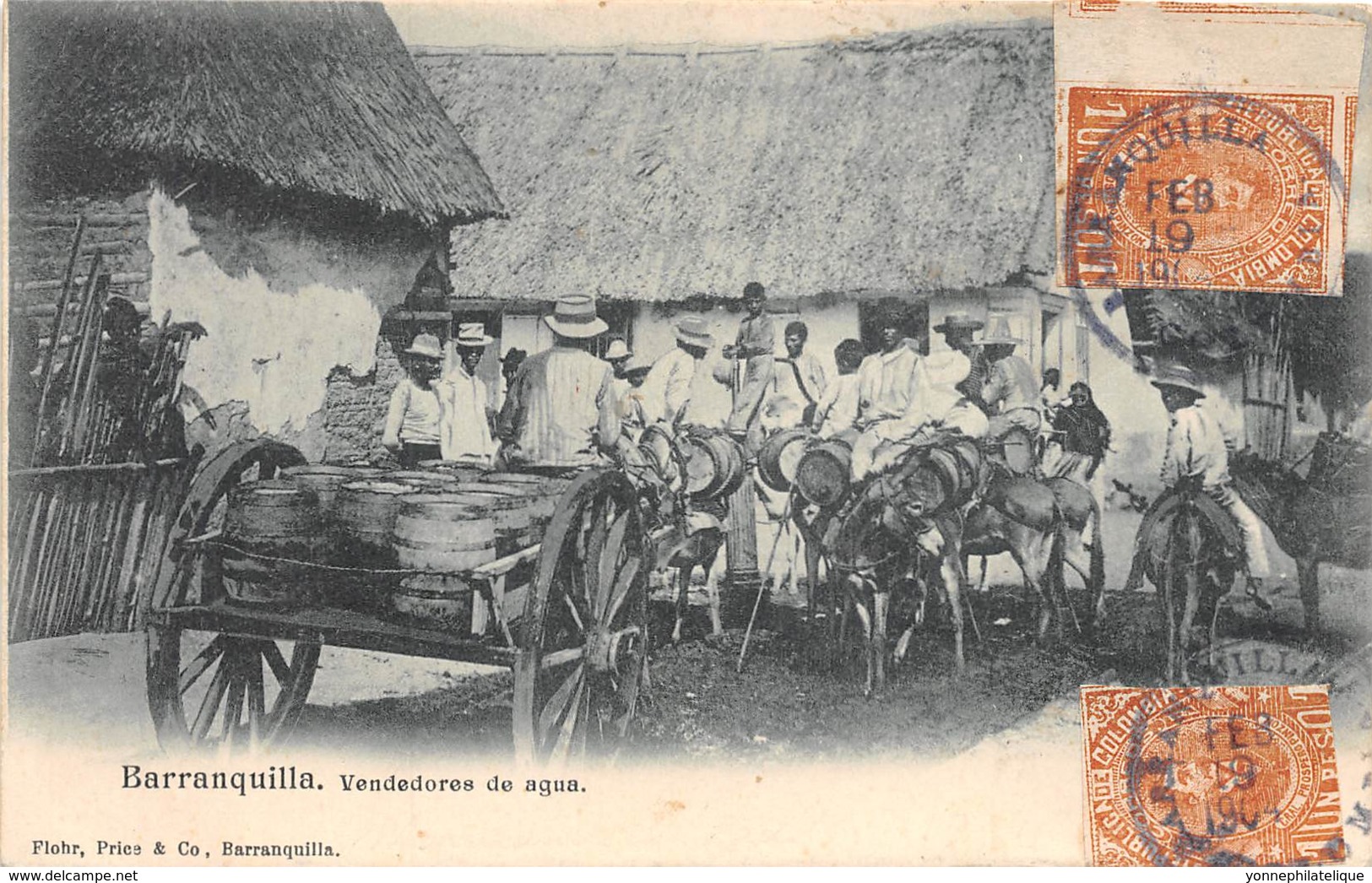 Colombie - Barranquilla / 08 - Vendedores De Agua - Belle Oblitération - Colombie