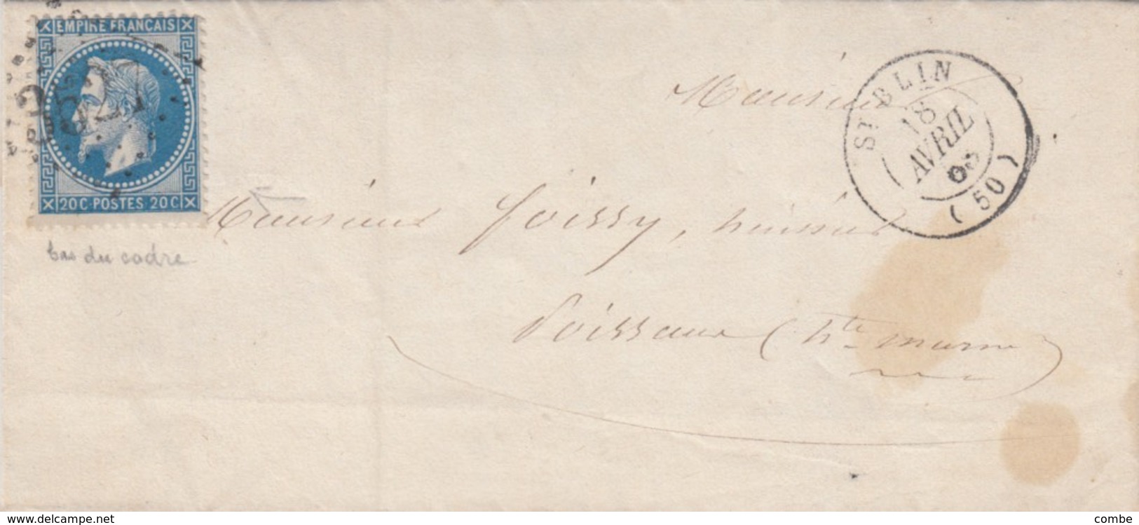 LETTRE. 18 AVRIL 1868. HAUTE-MARNE ST BLIN. GC 3527 POUR POISSONS - 1849-1876: Période Classique