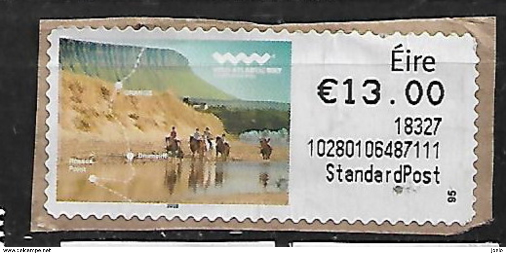 IRELAND 2018 POST-AND- GO HORSE TREKKING !3 EUR SA - Franking Labels