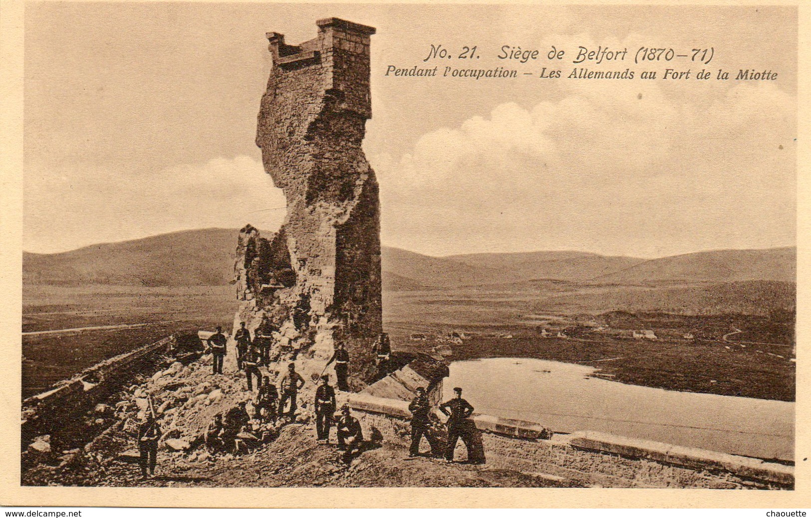 BELFORT.....CPA.....le Siege....allemands Au Fort De La Miotte - Belfort – Siège De Belfort