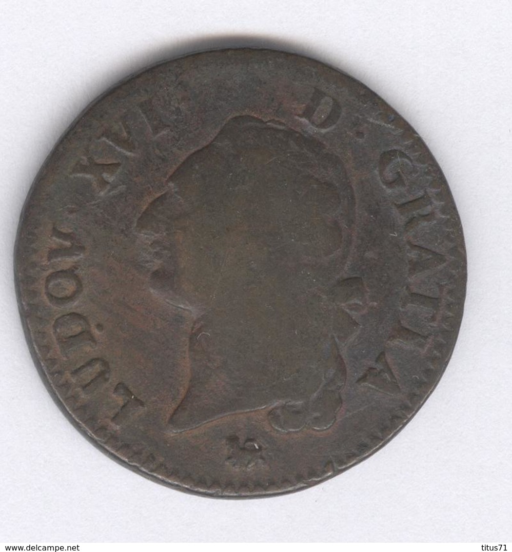 Sol à L'Ecu France 1791 A  - TB+ - 1715-1774 Luigi XV Il Beneamato