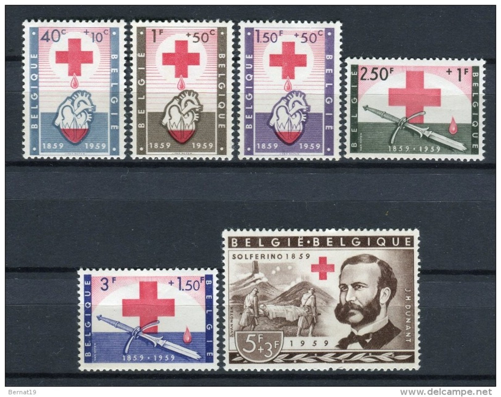 Bélgica 1959. Yvert 1096-1101 ** MNH. - Nuovi