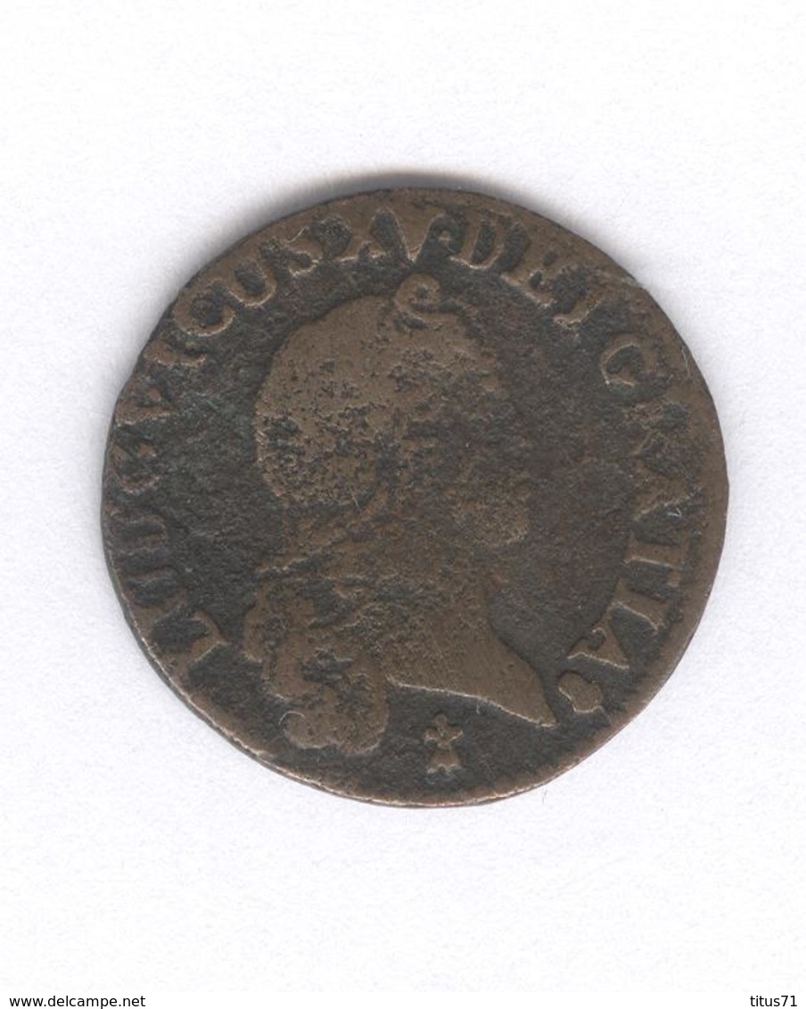 Liard Louis XV 1721 Reims - 1715-1774 Luigi XV Il Beneamato