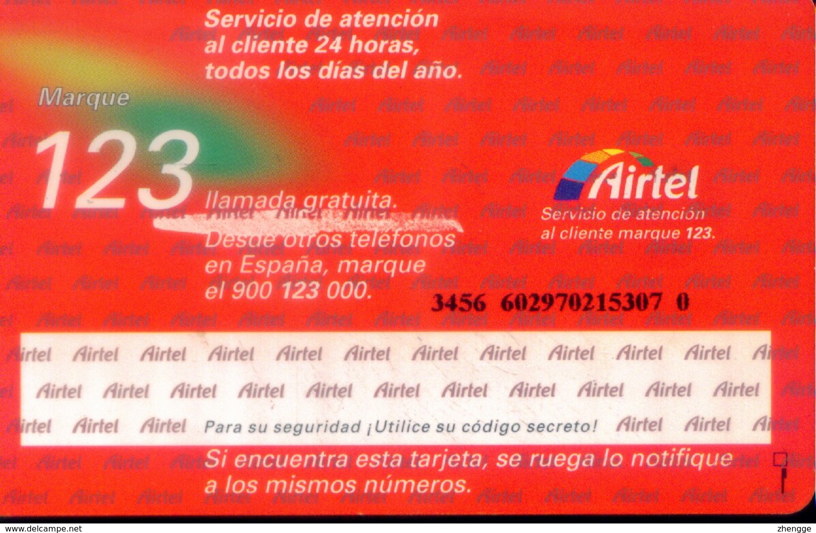 Spain GSM SIM Cards,  (1pcs) - Airtel
