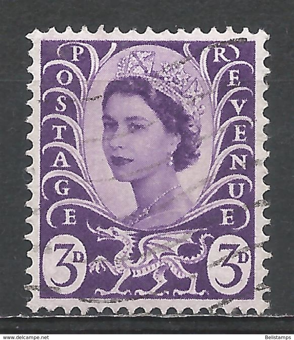 Wales & Monmouthshire 1958. Scott #1 (U) Queen Elizabeth II * - Pays De Galles