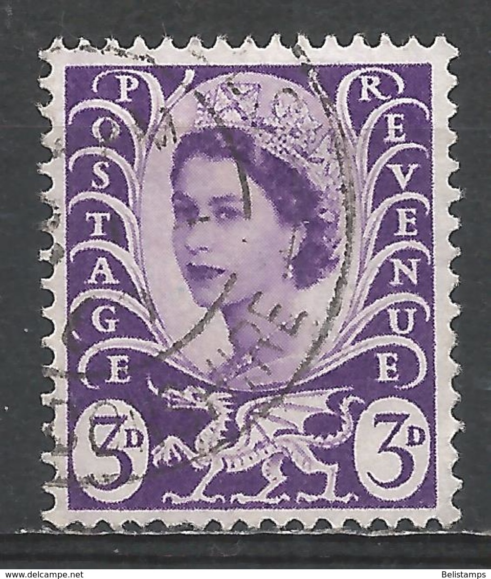 Wales & Monmouthshire 1958. Scott #1 (U) Queen Elizabeth II - Pays De Galles