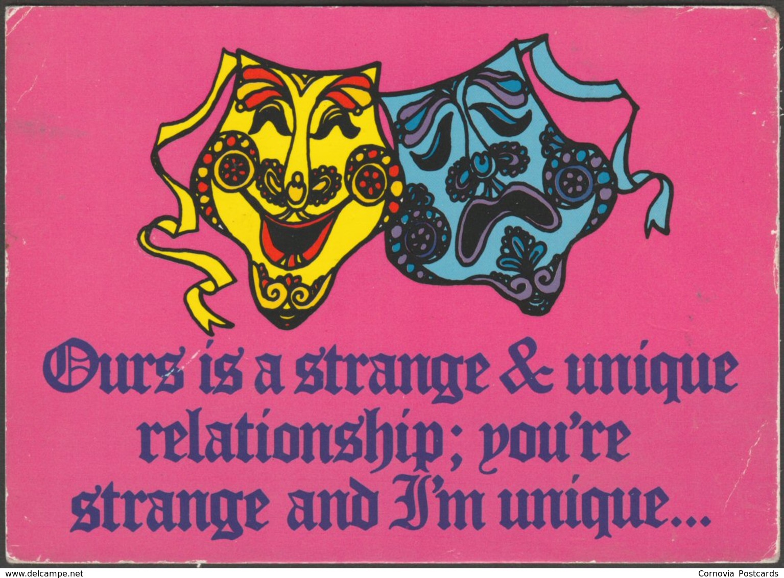 Ours Is A Strange & Unique Relationship, 1981 - H&L Postcard - Humour