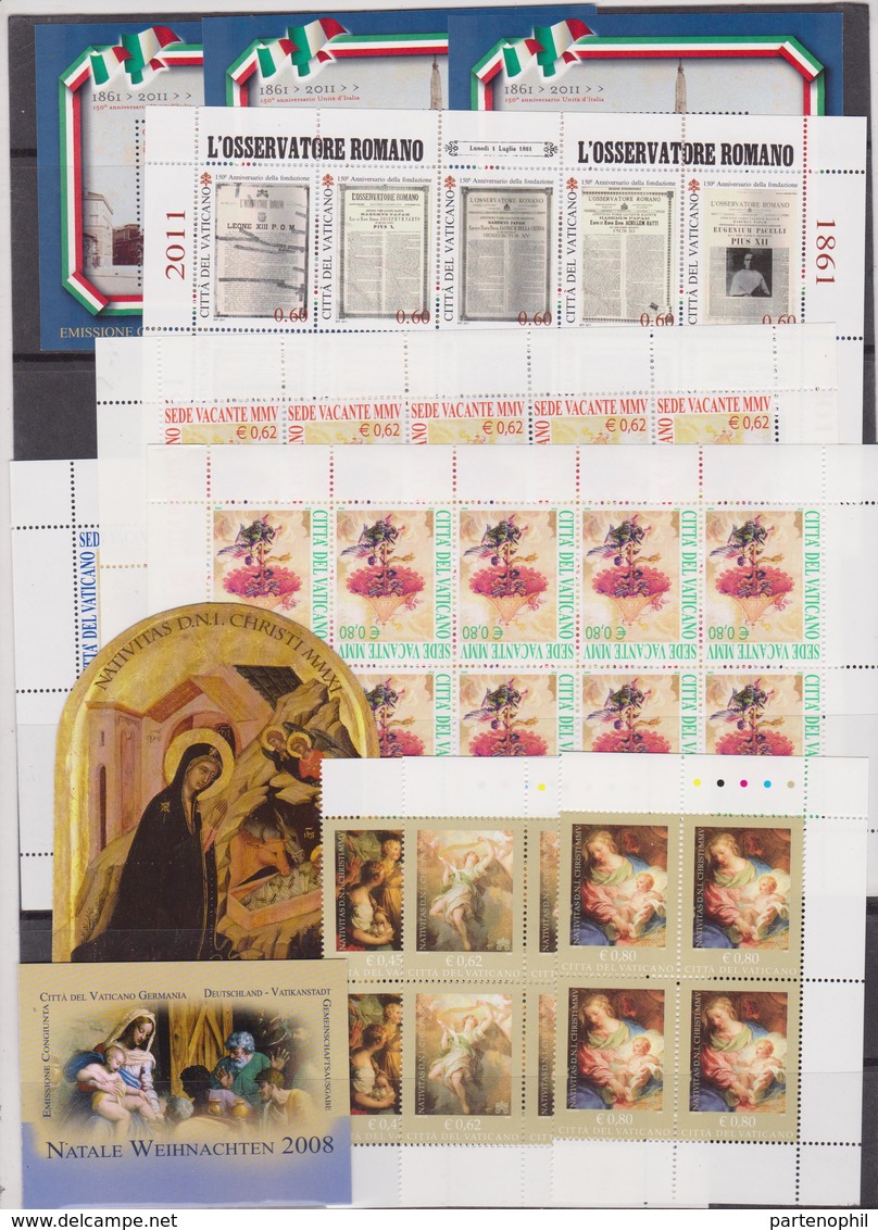 Vaticano Lotto MNH Face Value € 230,00 - Colecciones