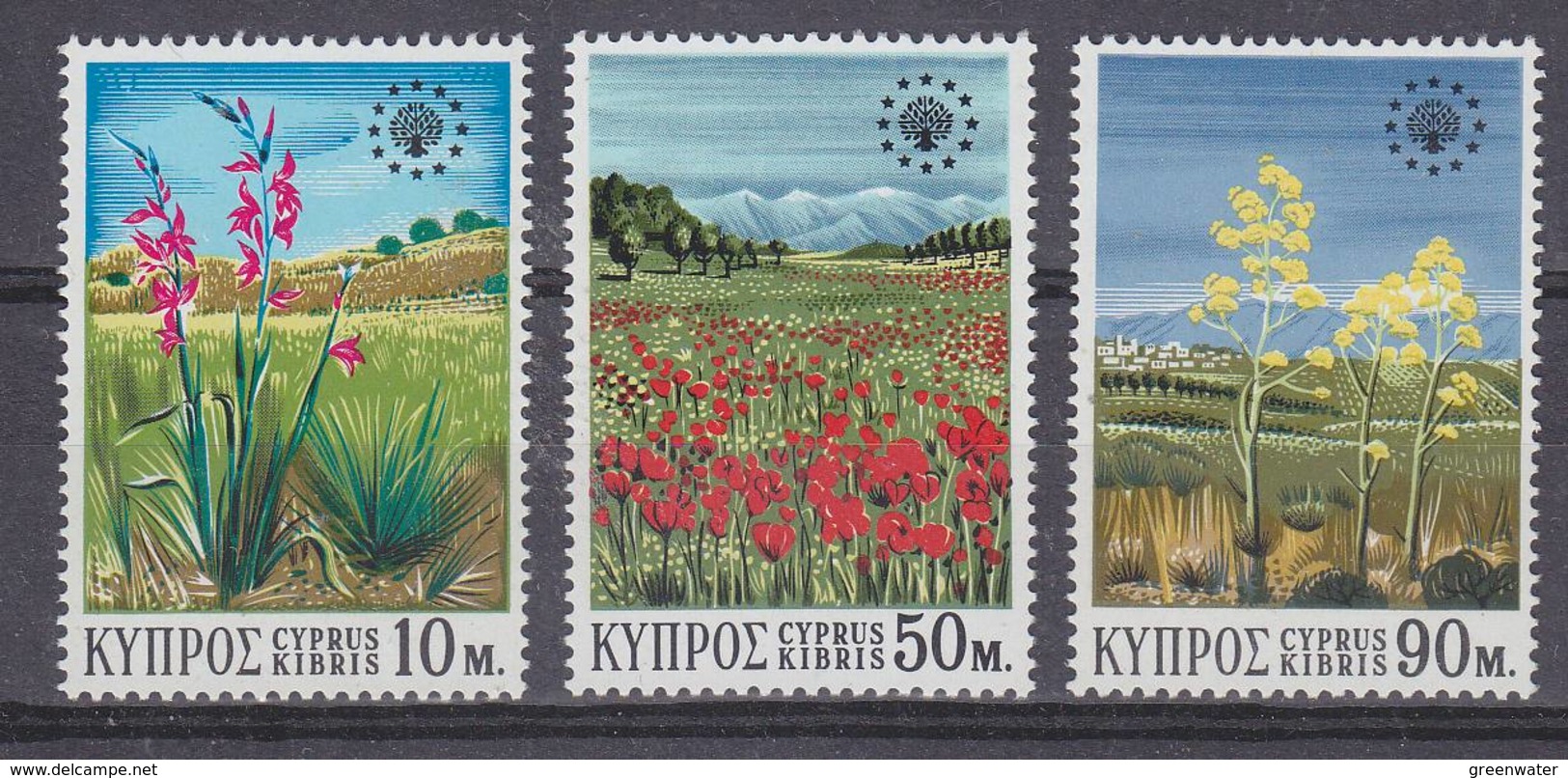 Cyprus 1970 European Nature Protection 3v ** Mnh (41591A) - Gebruikt