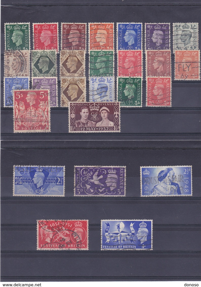 GB 1937-1946 GEORGES VI Yvert Oblitéré, Used Cote :15 Euro - Gebraucht