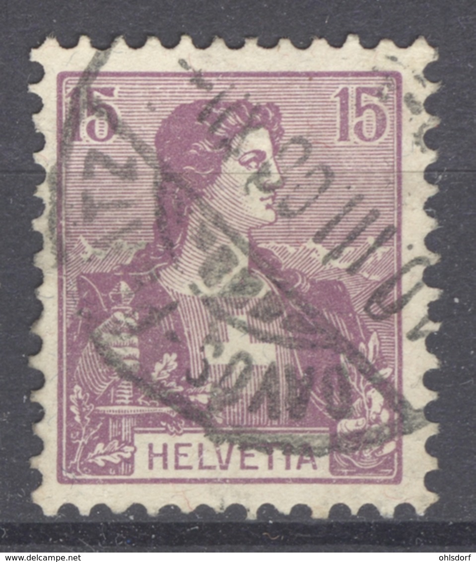 HELVETIA 1907: Mi 100 / YT 118, O - FREE SHIPPING ABOVE 10 EURO - Nuovi