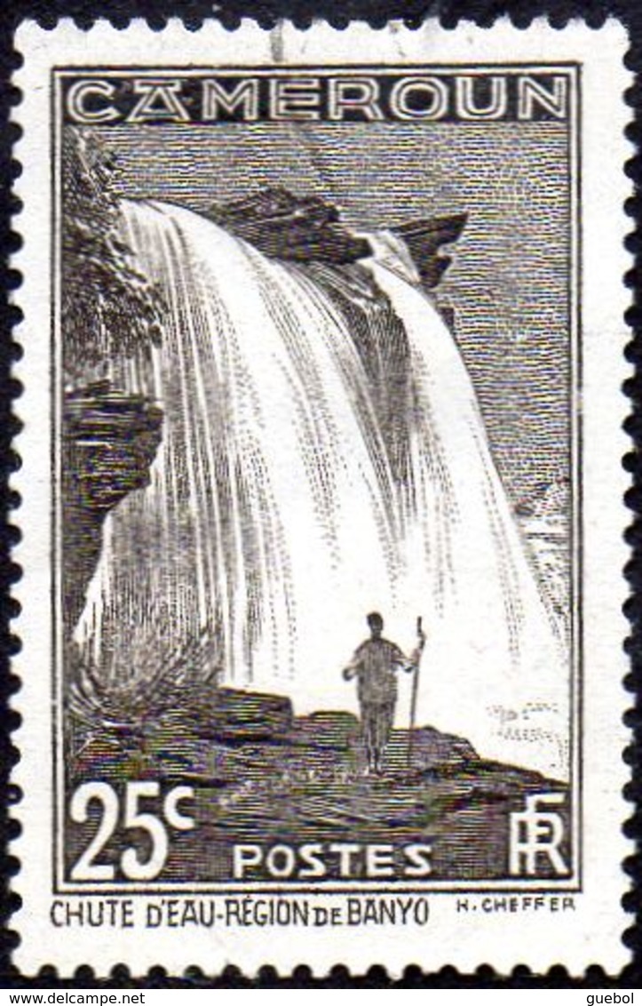 Cameroun Obl. N° 169 - Région De Manto - Chutes D'eau 25c Brun-noir - Oblitérés