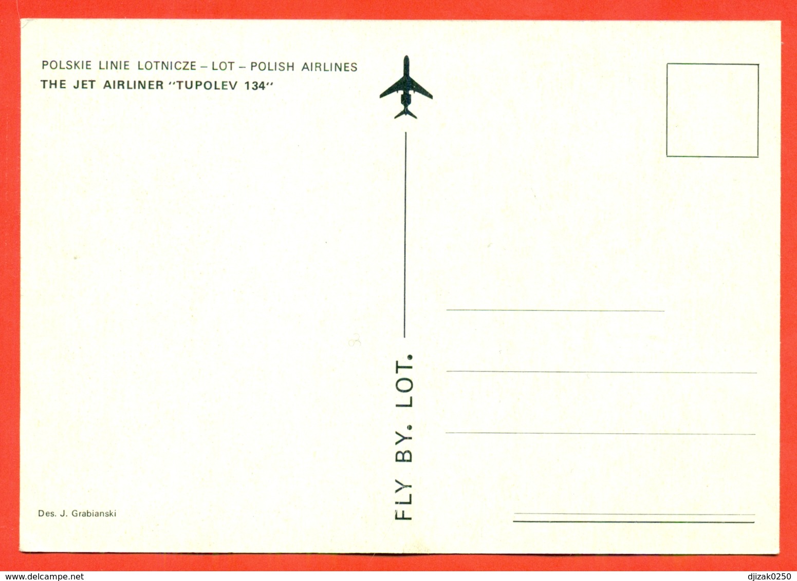 Poland. Tu-134. Post Card New. - 1946-....: Modern Era