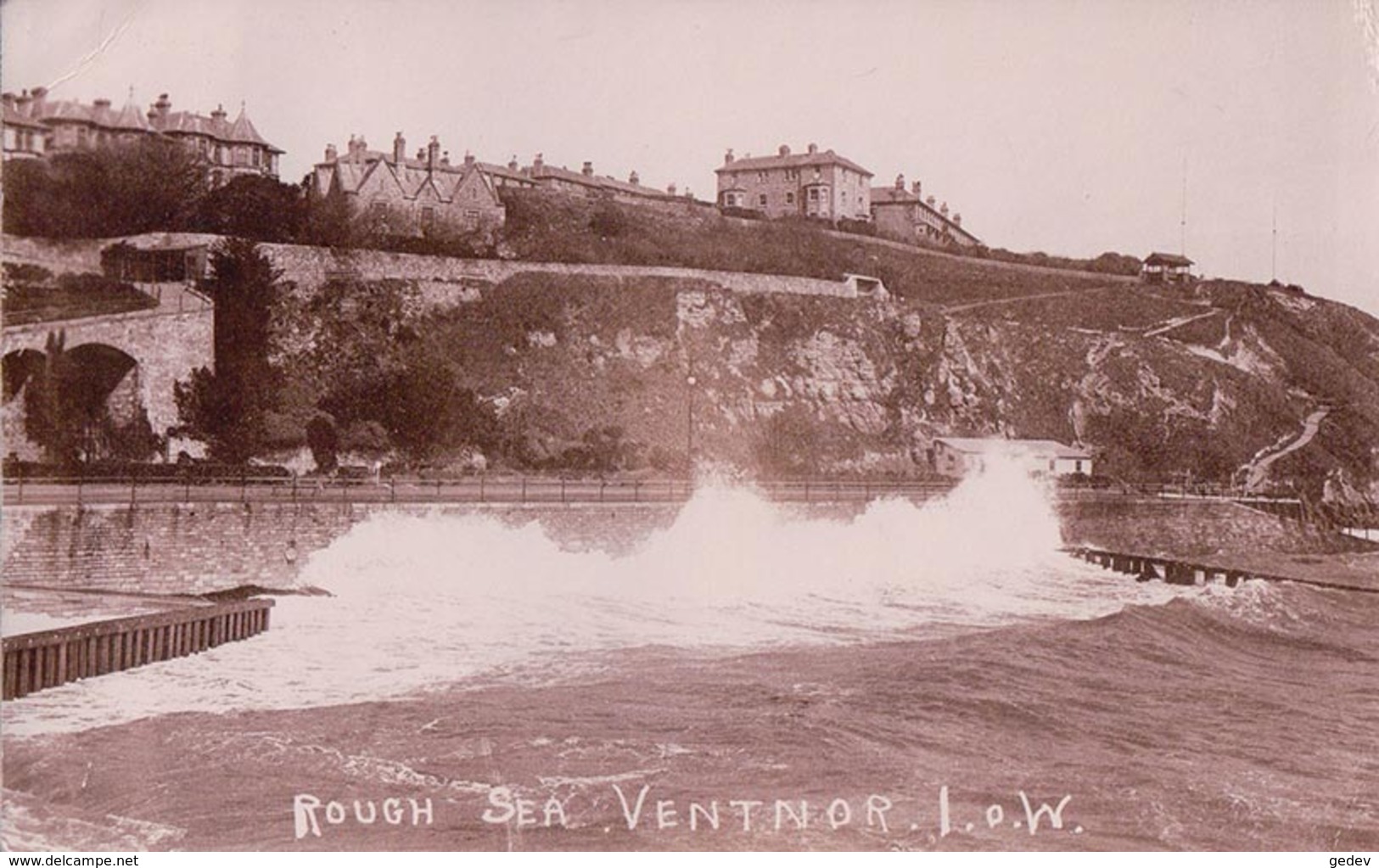 Angleterre Isle Of Wight, Rough Sea Ventnor, Bord De Mer (28.10.1909) - Ventnor