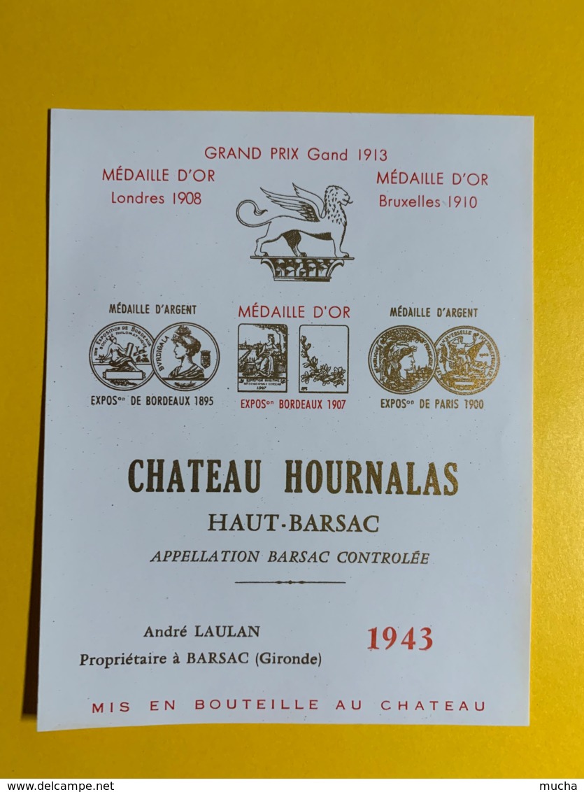 9469 - Château Hounalas 1943 Haut-Barsac Barsac - Bordeaux