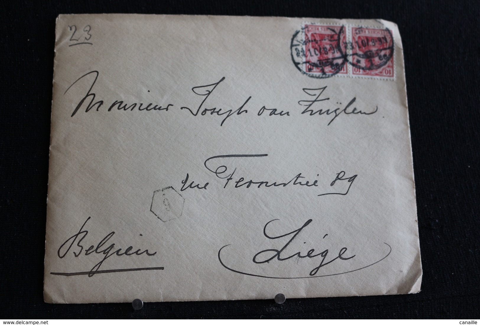 Tu-51 / Lettres - Lettre Envoie De Brêmen (Allemagne) Ver La Rue Féronstrée, Liège, 1907 - Belgique - Doorgangstempels