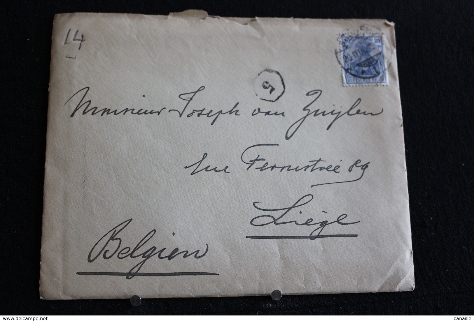 Tu-52 / Lettres - Lettre Envoie De Brêmen (Allemagne) Ver La Rue Féronstrée 89 Liège, 1907 - Belgique - Doorgangstempels