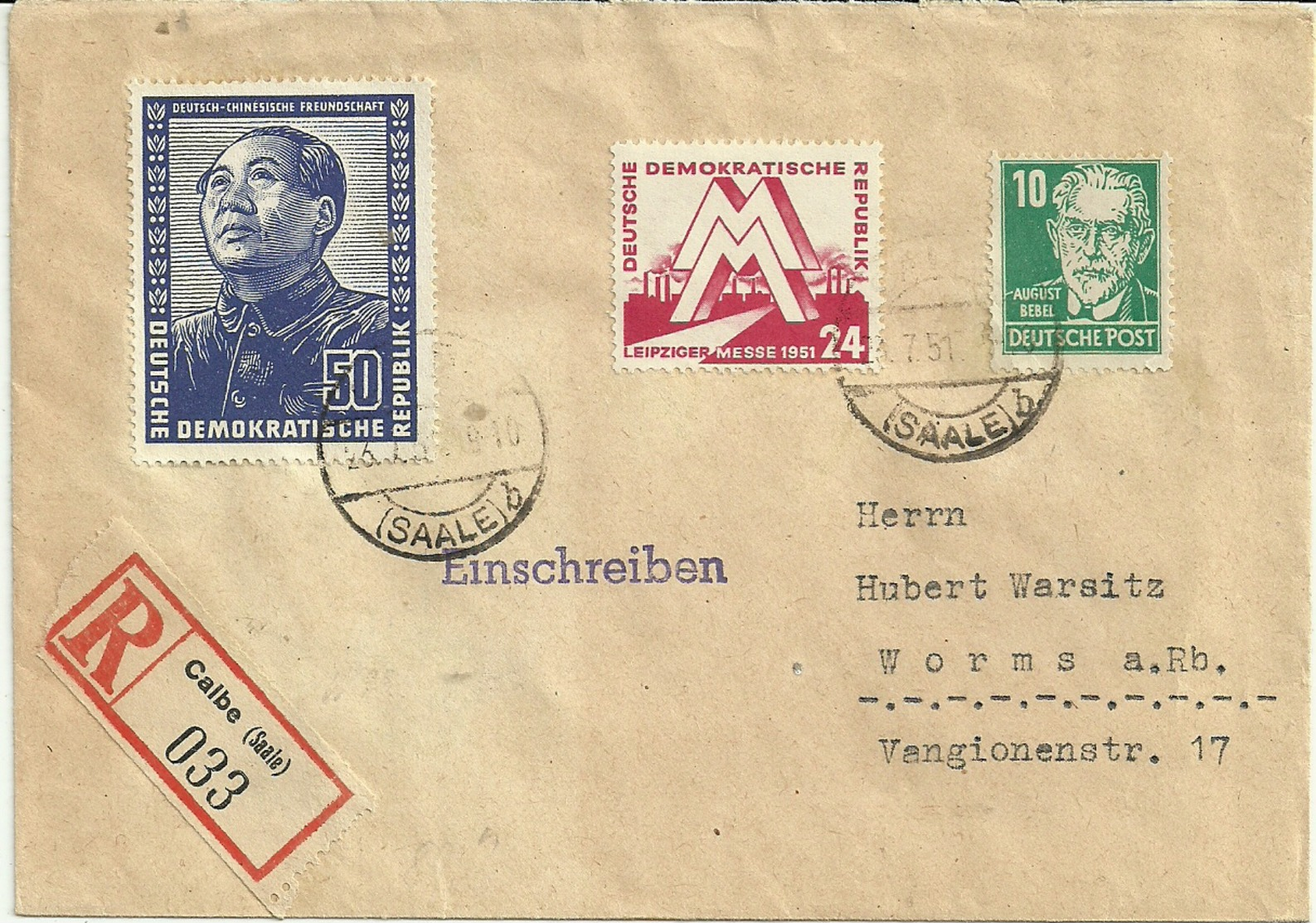 DDR Gut Frankierter R-Brief Mit Ankunftsstempel - Briefe U. Dokumente