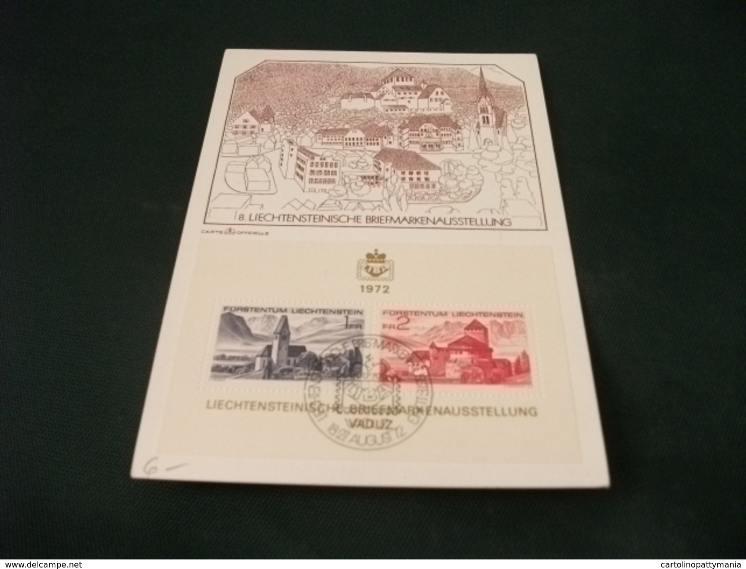 LIECHTENSTEINISCHE  BRIEFMARKENAUSSTELLUNG  FOGLIETTO FRANCOBOLLI CON ANNULLO - Liechtenstein