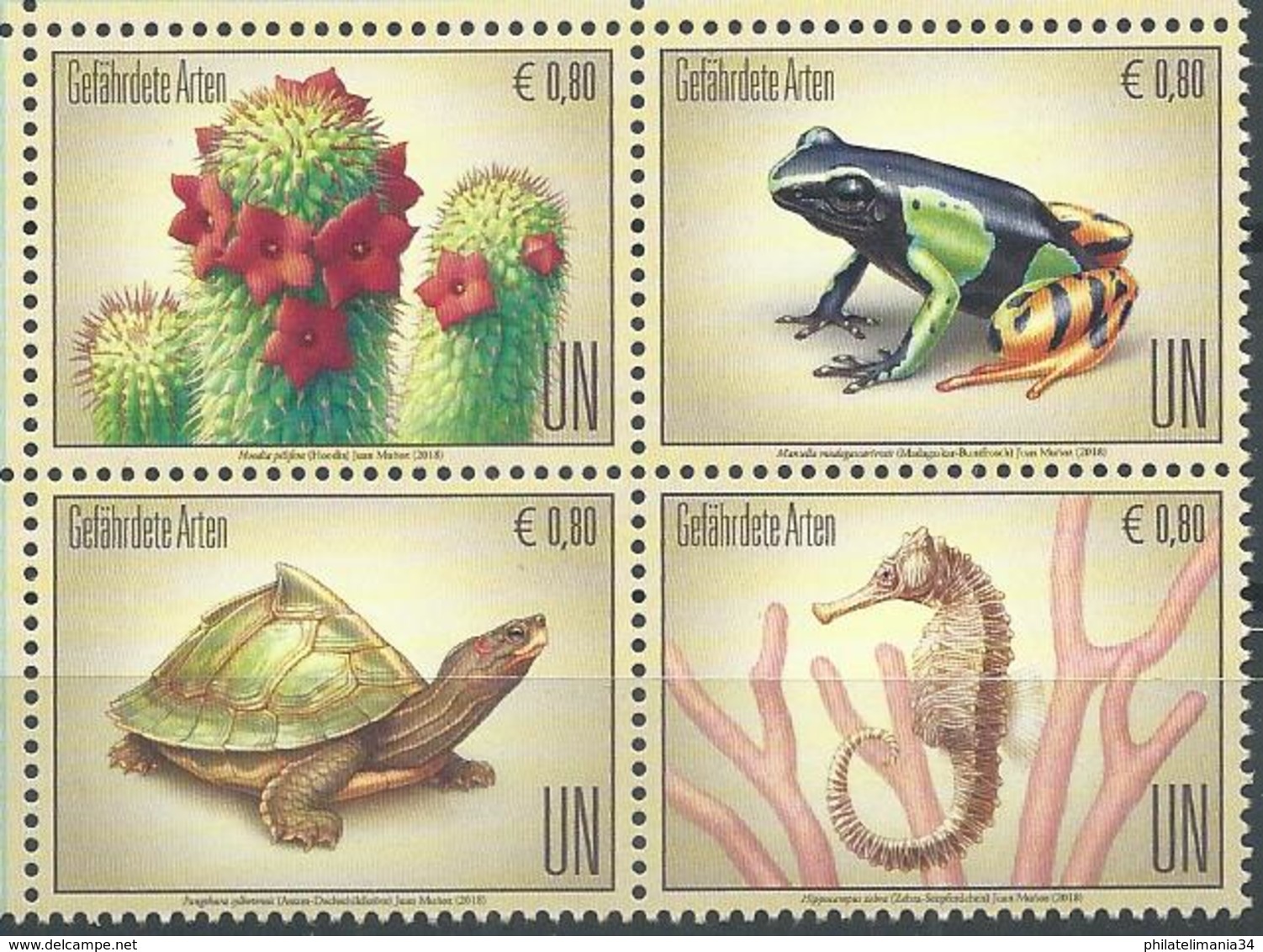 NU 2018 - Bureau De Vienne - Espèces Menacées D'extinction - Unused Stamps