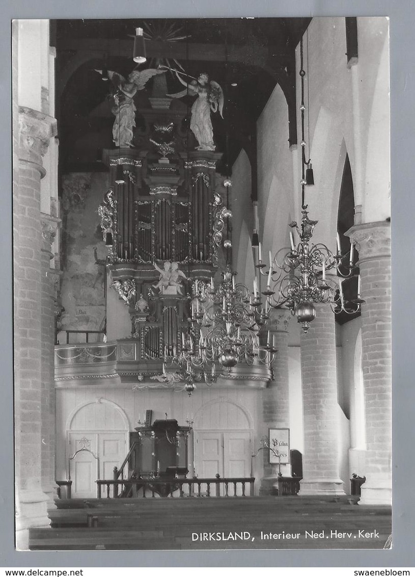 NL.- DIRKSLAND. Interieur Ned. Herv. Kerk. Orgel Met Preekstoel. . - Churches & Cathedrals