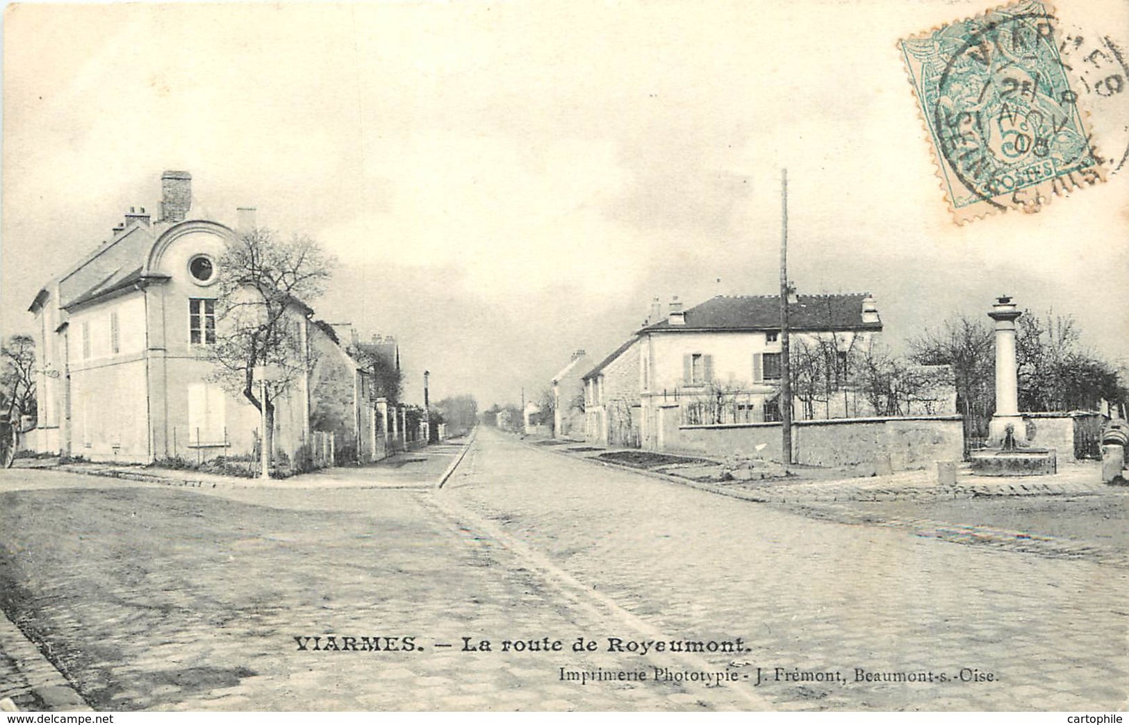95 - VIARMES - La Route De Royaumont En 1905 - Viarmes