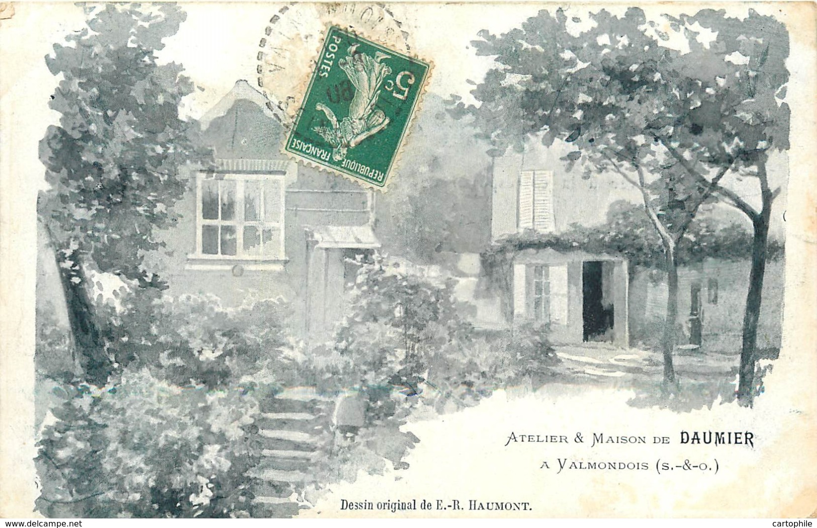 95 - VALMONDOIS - Dessin De L'Atelier Et Maison De Daumier En 1908 - Valmondois