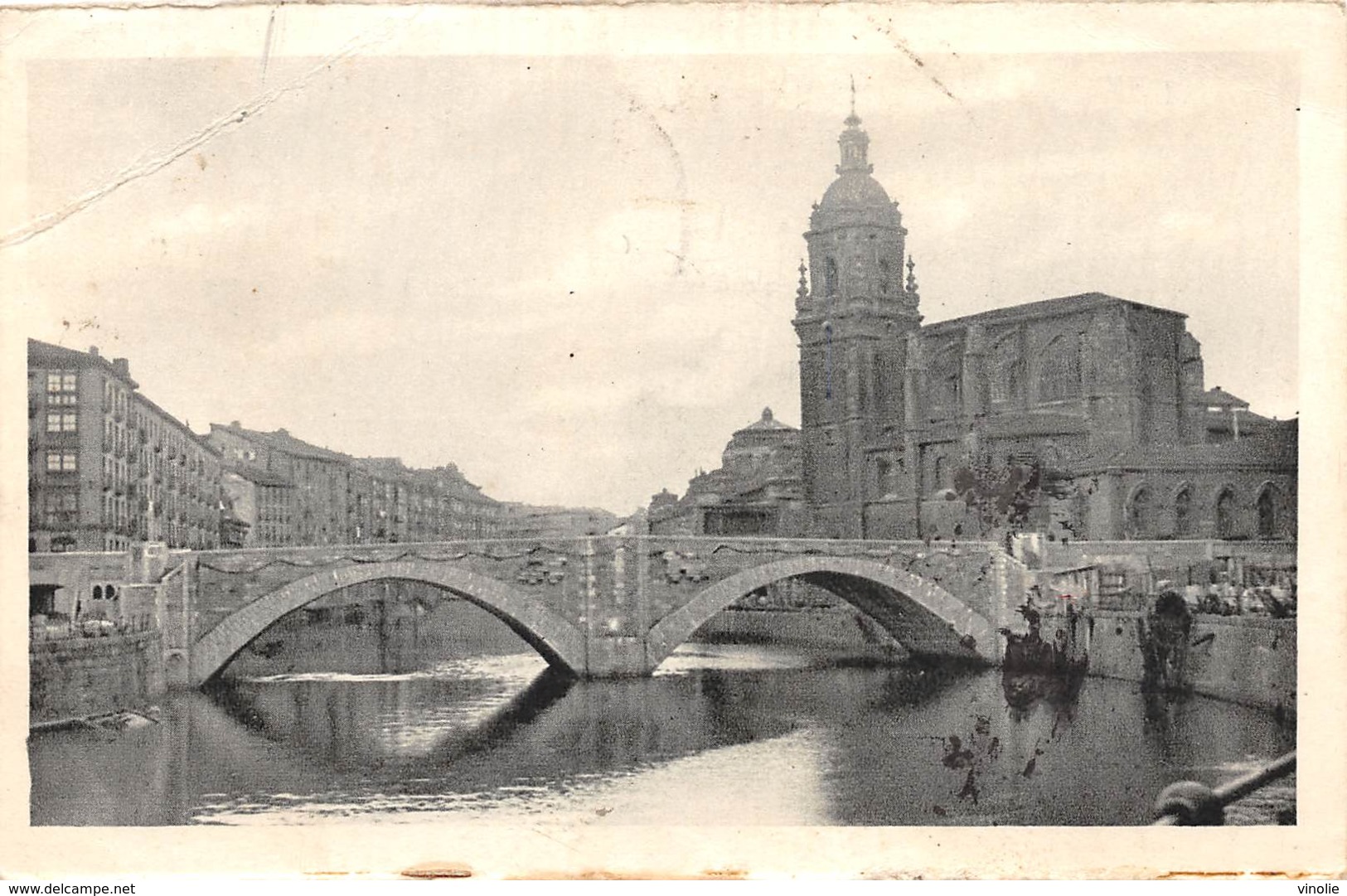 D-19-160 : CARTE POSTALE AVEC CACHET SANTANDER. CENSURA MILITAR. 1939 - Marques De Censures Nationalistes