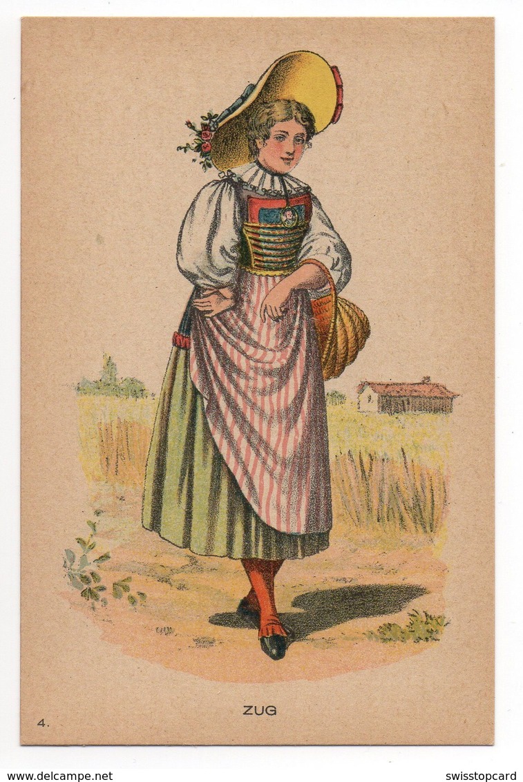 ZUG Frau In Tracht Anciens Costumes Suisses - Zug