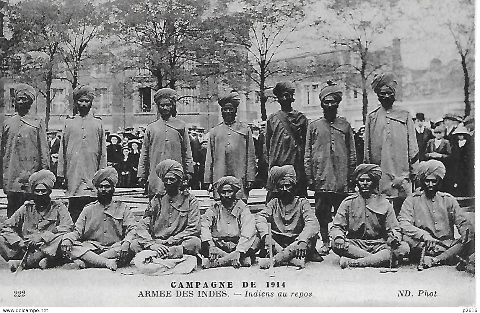 CAMPAGNE DE 1914 - ARMEE DES INDES -  INDIENS AU REPOS - Guerre 1914-18