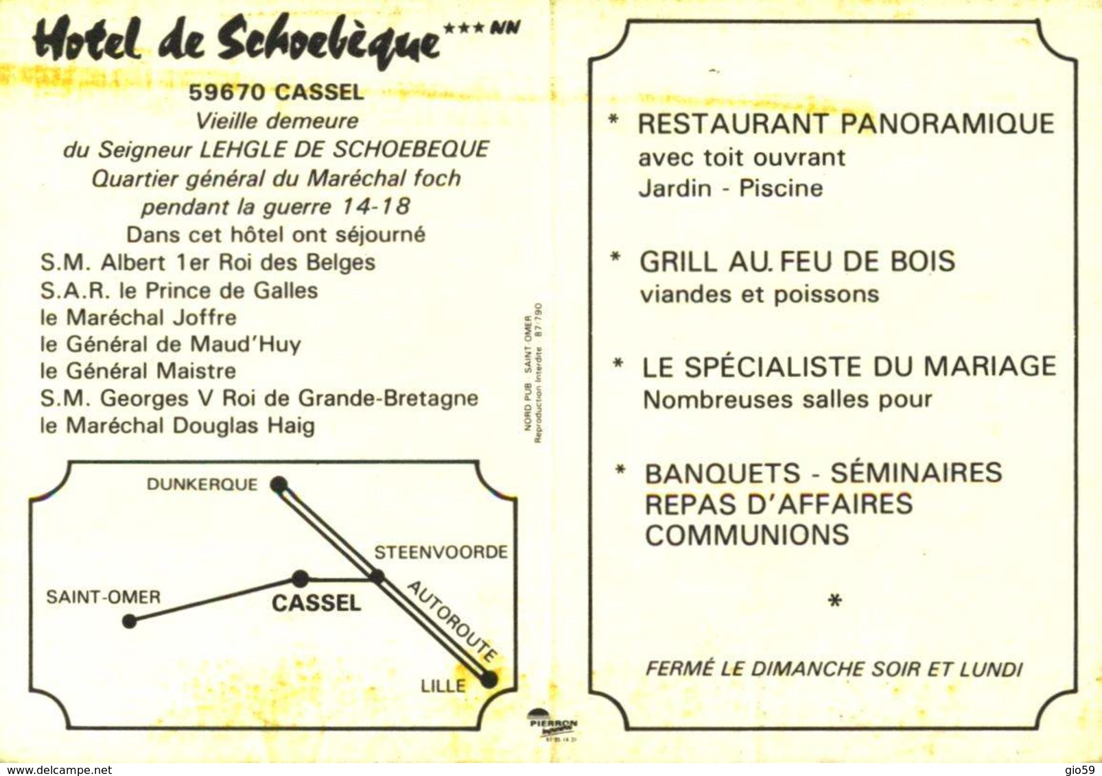 59 CASSEL HOTEL DE SCHOEBEQUE  / A 322 - Cassel