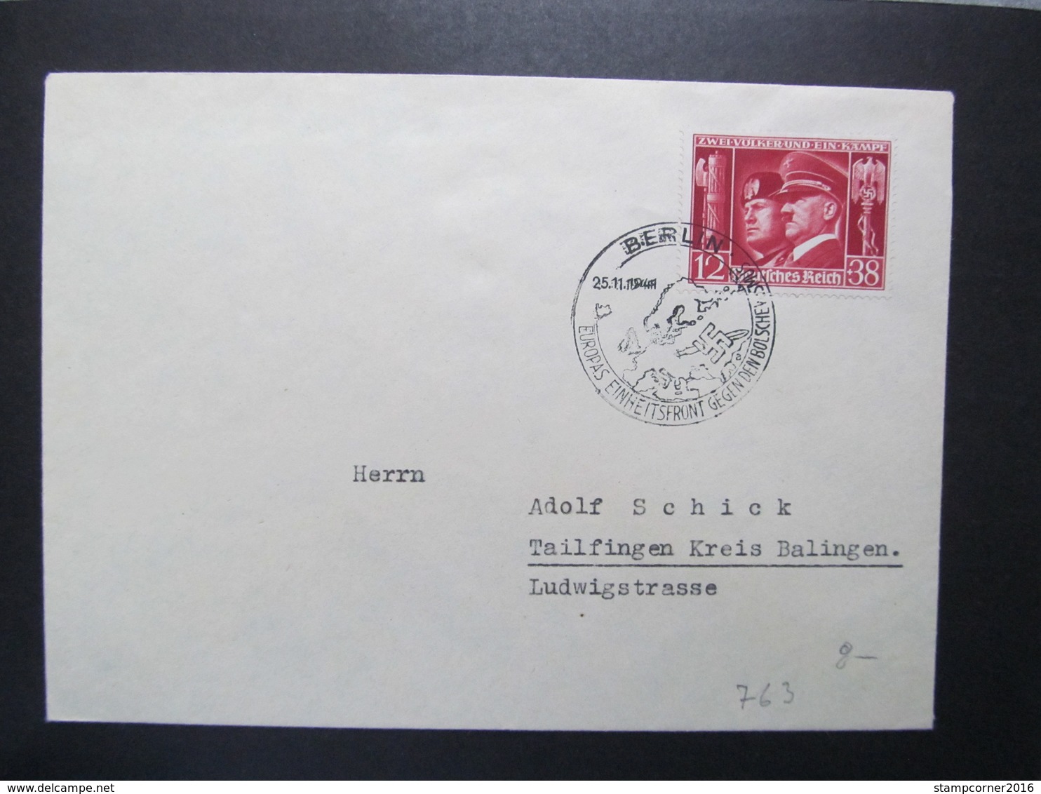 DR Nr. 763, 1941, Brief, EF, Sonderstempel Berlin *DEL2114* - Briefe U. Dokumente