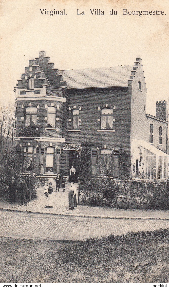 Virginal  (Ittre) - La Villa Du Bourgmestre - Très Belle Carte Animée Rare - état Voir Scan. - Ittre