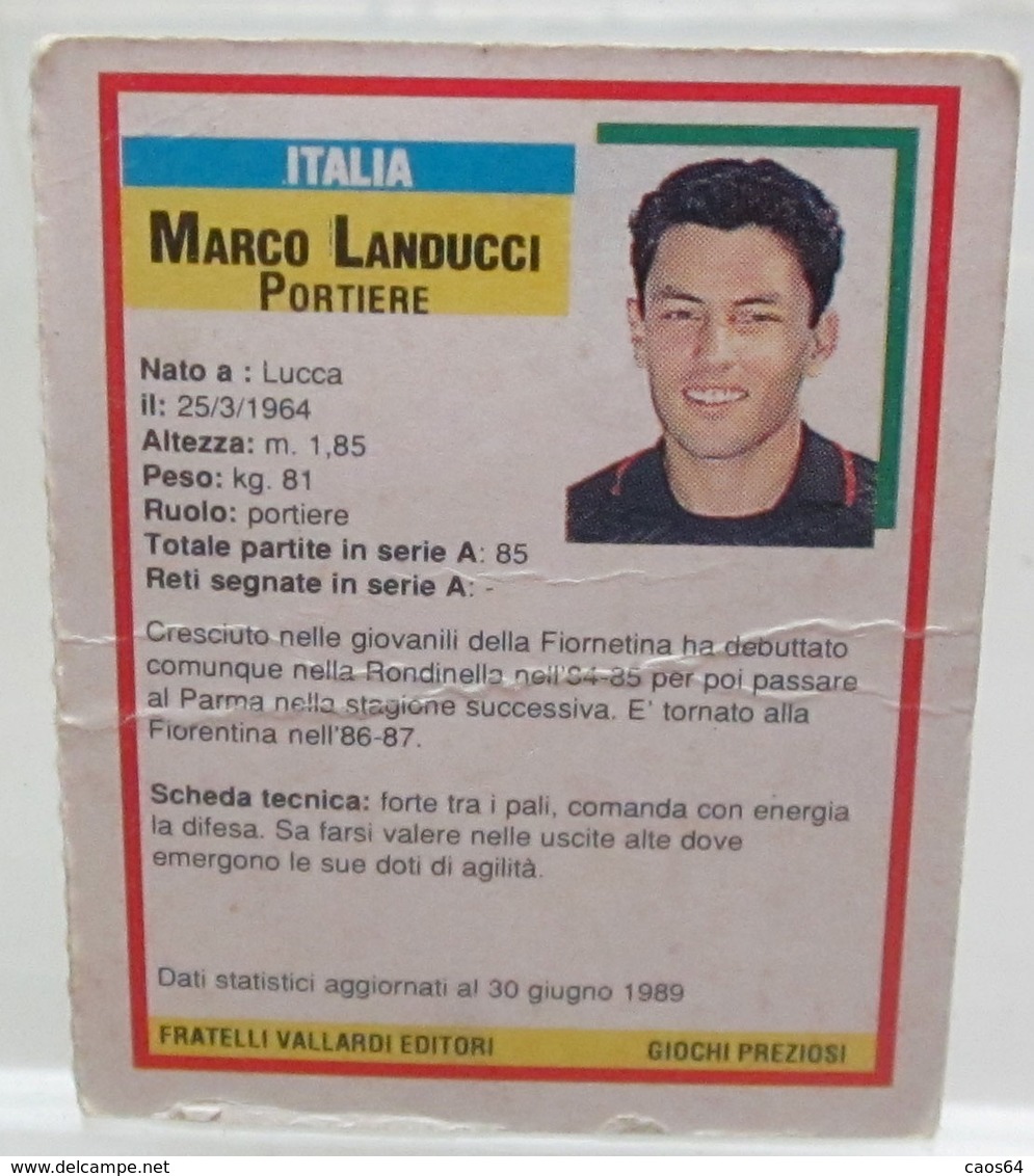 TOP MICRO CARDS 1989  MARCO LANDUCCI - Trading Cards