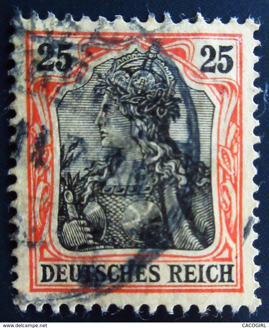 1906 Deutsches Reich Yt 86, Mi 88I . Germania, Inscr “DEUTSCHES REICH” - Used Stamps