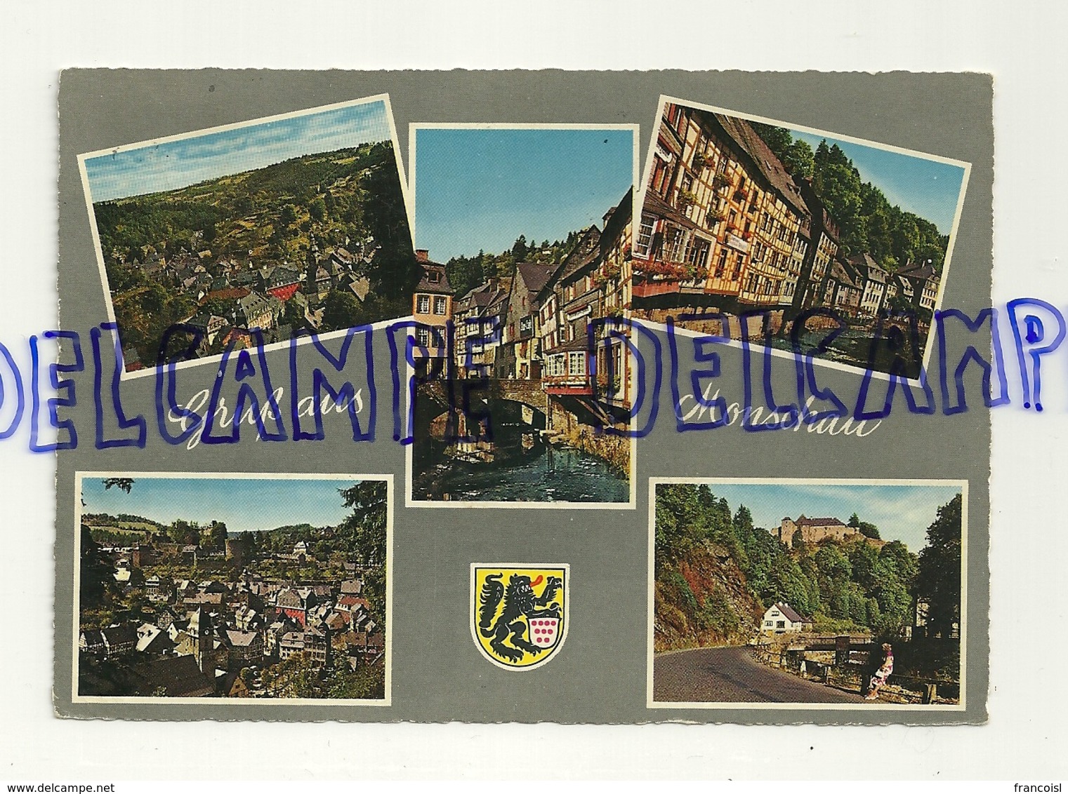 Gruss Aus Monschau. Montjoie. Maisons Rouges. 5 Vues De La Ville. Muva.  Ecusson - Souvenir De...