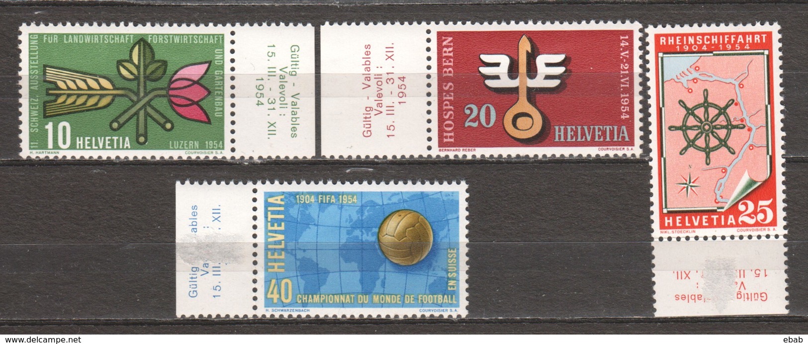 Switzerland 1954 Mi 593-596 MNH - Unused Stamps