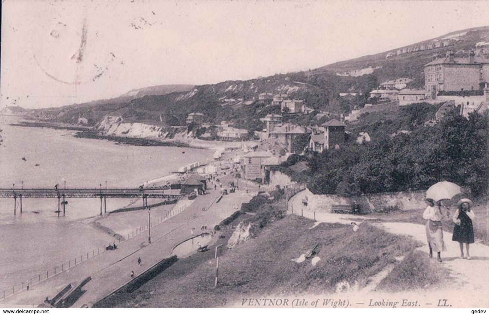 Angleterre Isle Of Wight, Ventnor, Looking East (15.5.1909) - Ventnor