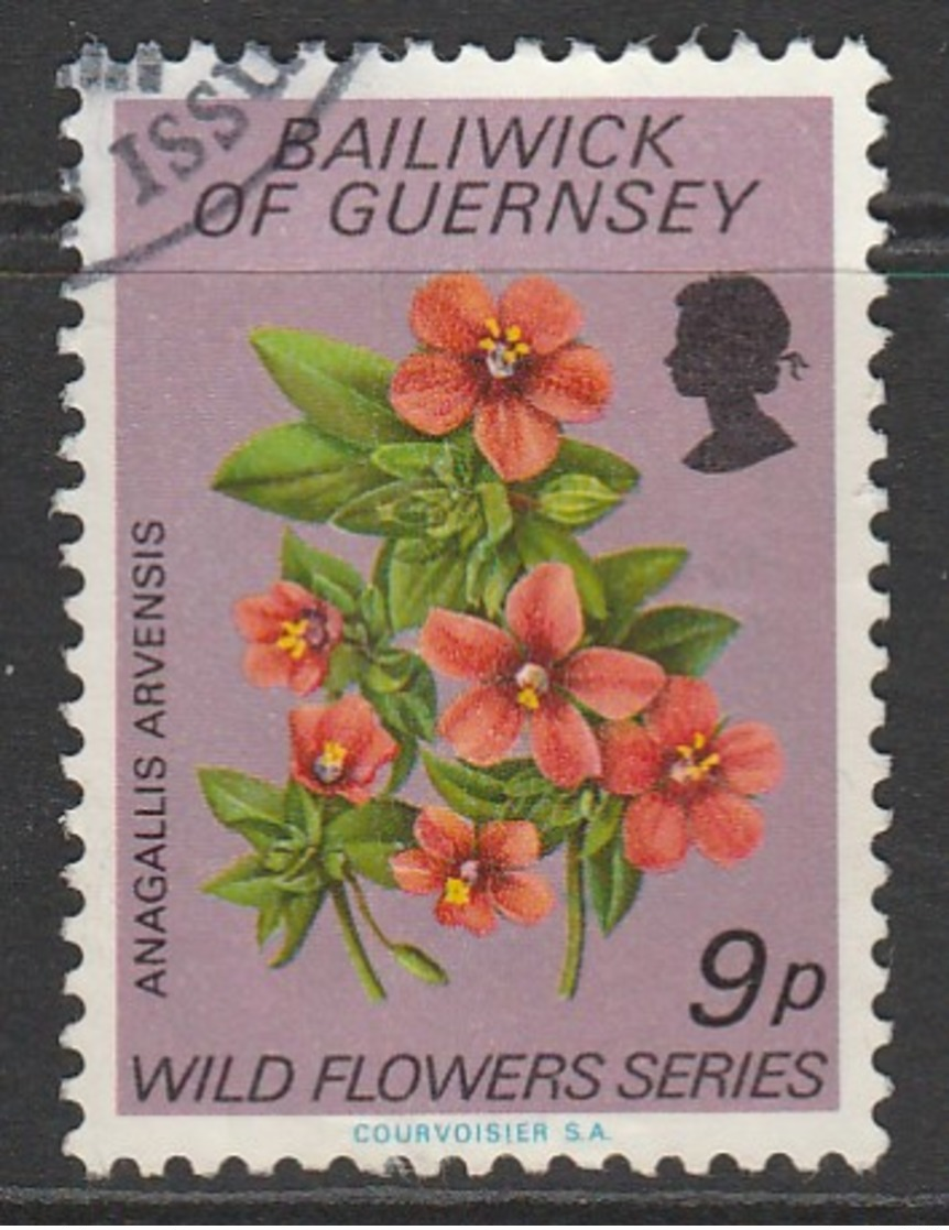 Guernsey 1972 Wild Flowers 9 P Multicoloured SW 63 O Used - Guernsey