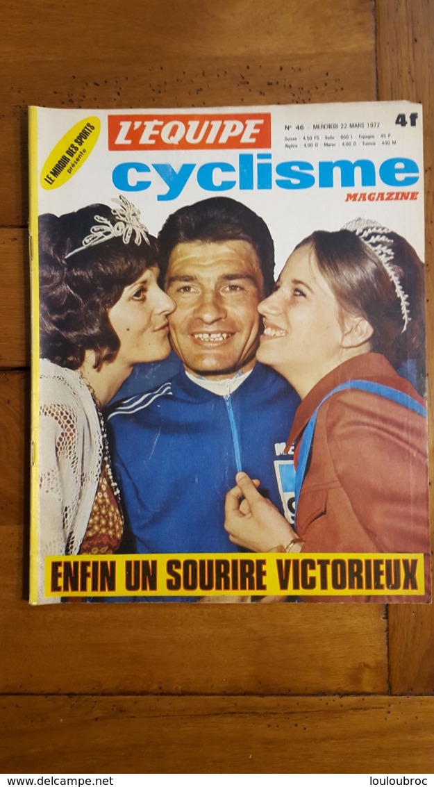 L'EQUIPE CYCLISME  MARS 1972  POULIDOR ENFIN UN SOURIRE - Deportes