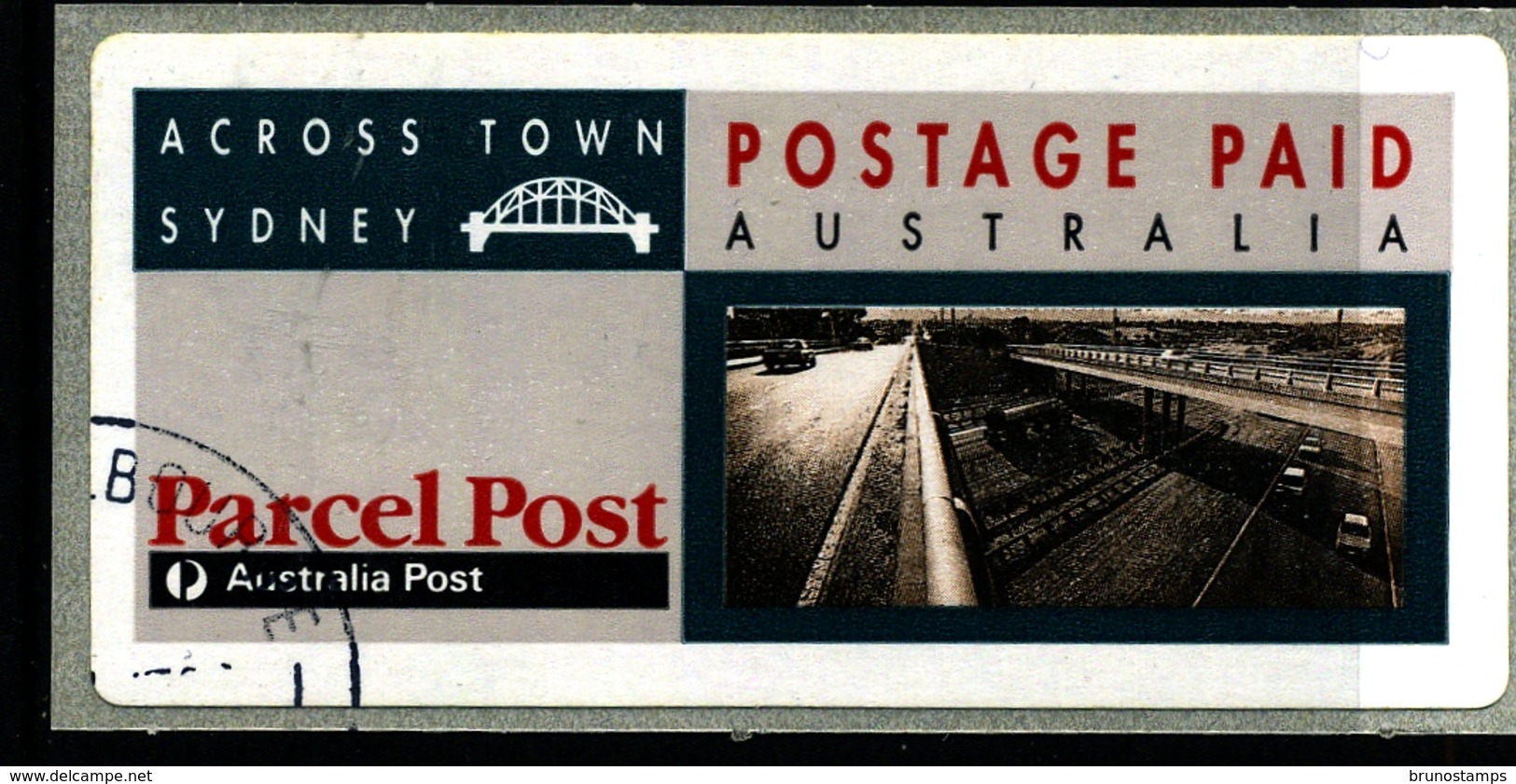 AUSTRALIA - 1991  PARCEL POST  ACROSS SYDNEY LABEL  FINE USED - Errors, Freaks & Oddities (EFO)