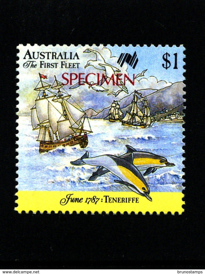 AUSTRALIA - 1988  $ 1  FIRST FLEET TENERIFE  SPECIMEN  OVERPRINTED  MINT NH - Abarten Und Kuriositäten