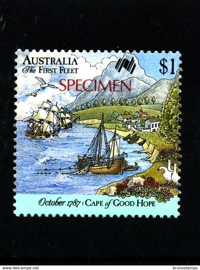 AUSTRALIA - 1988  $  1  FIRST FLEET  GOOD HOPE  SPECIMEN  OVERPRINTED  MINT NH - Abarten Und Kuriositäten