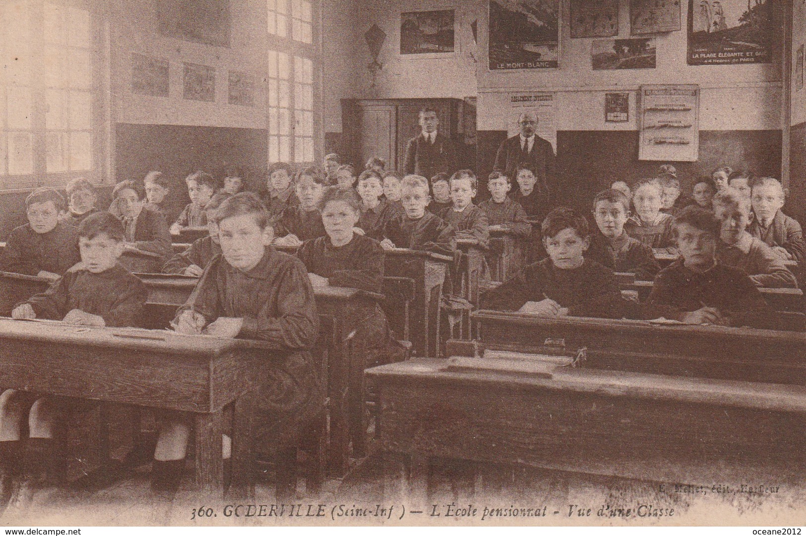 76 Goderville. L'ecole Pensionnat. Vue D'une Classe - Goderville