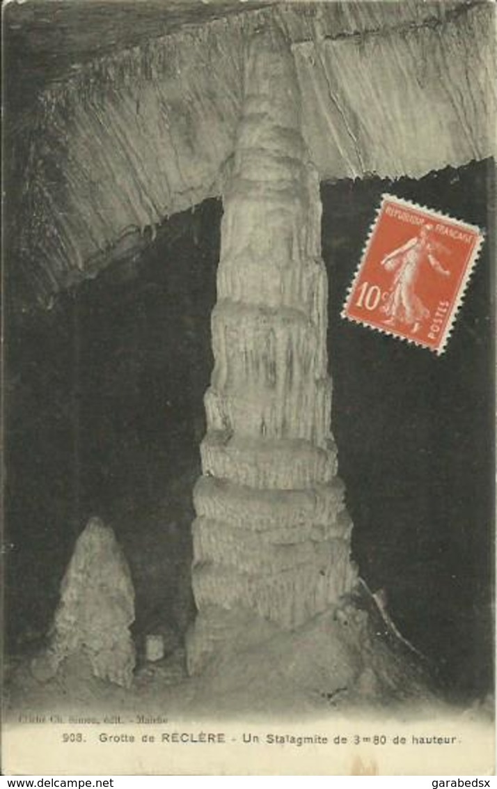 CPA - Grotte Des RECLERE - Un Stalagmite De 3m80 De Hauteur. - Réclère